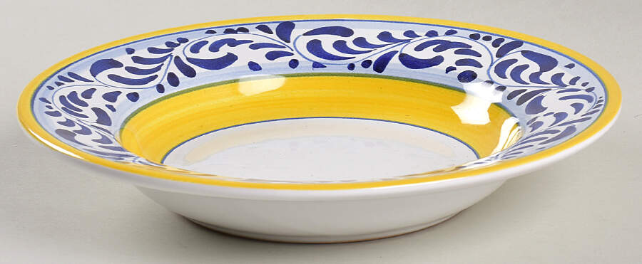 DER35 Large Rim Soup Bowl by Deruta (Italy)-1