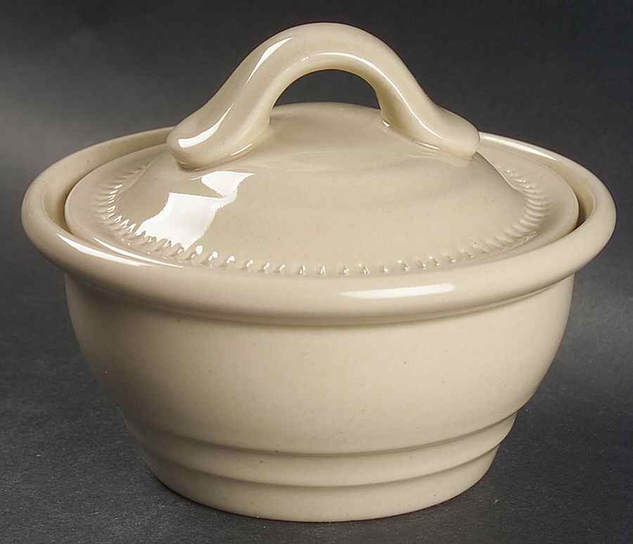 Craft Colors Oatmeal Sugar Bowl & Lid by Dansk-1