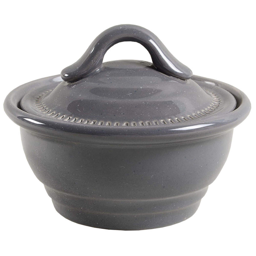 Craft Colors Stone Sugar Bowl & Lid by Dansk-1