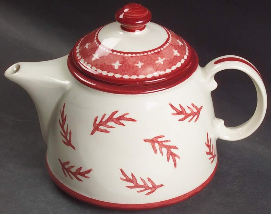 Nordic Knits Red Teapot & Lid by Dansk-1