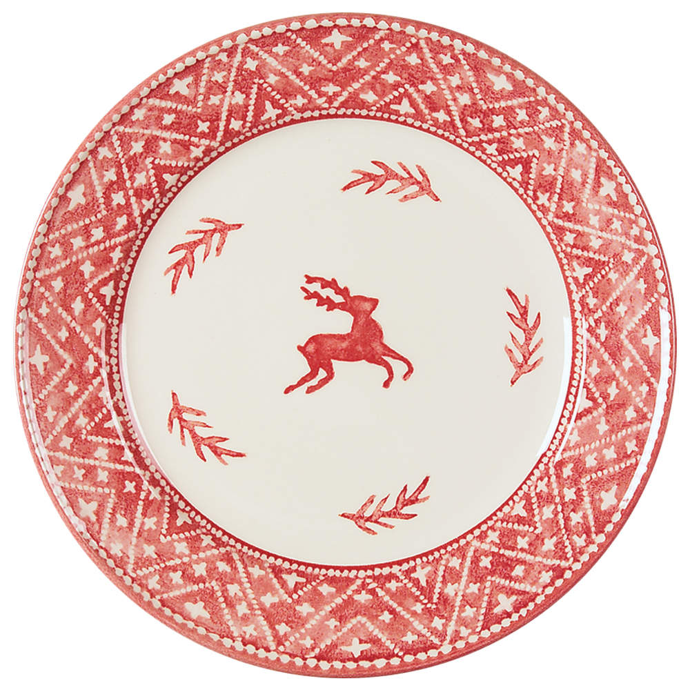 Nordic Knits Red Dinner Plate by Dansk-1