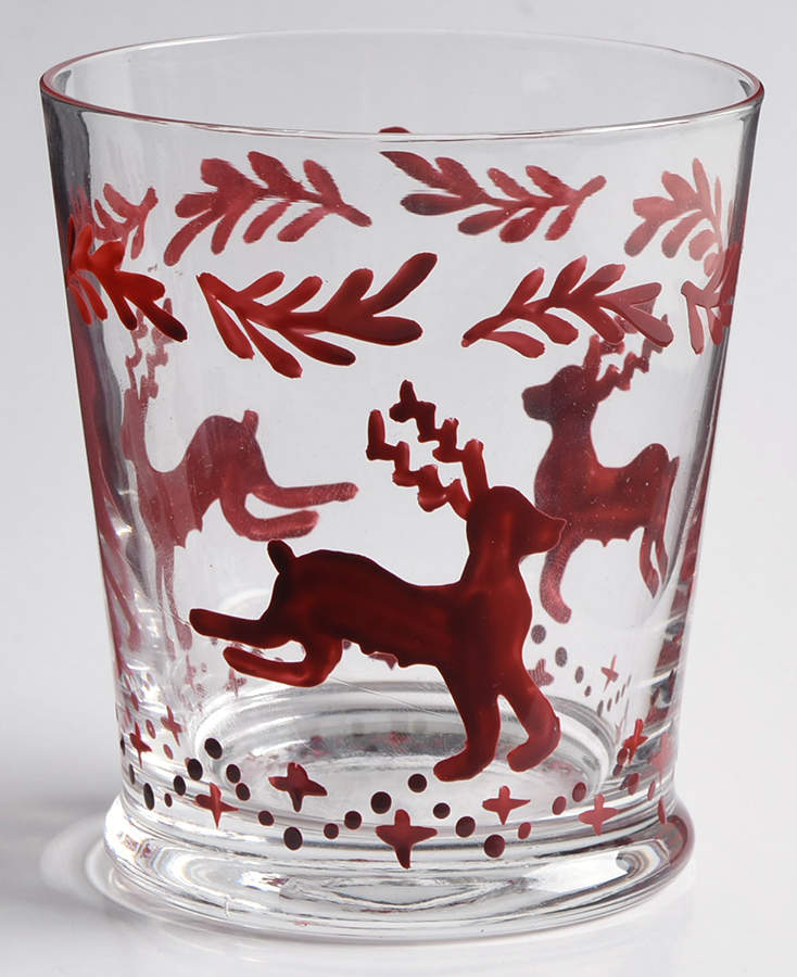 Nordic Knits Red 12 Oz Glassware Double Old Fashioned by Dansk-1