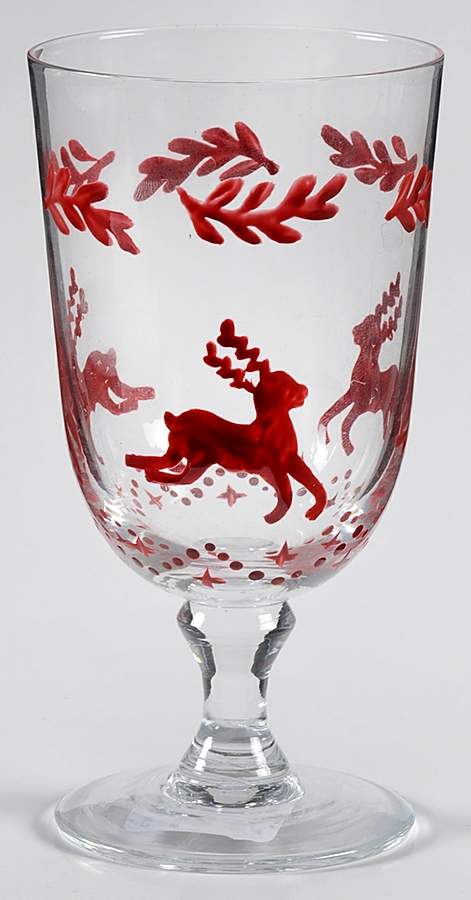 Nordic Knits Red Glassware Goblet by Dansk-1