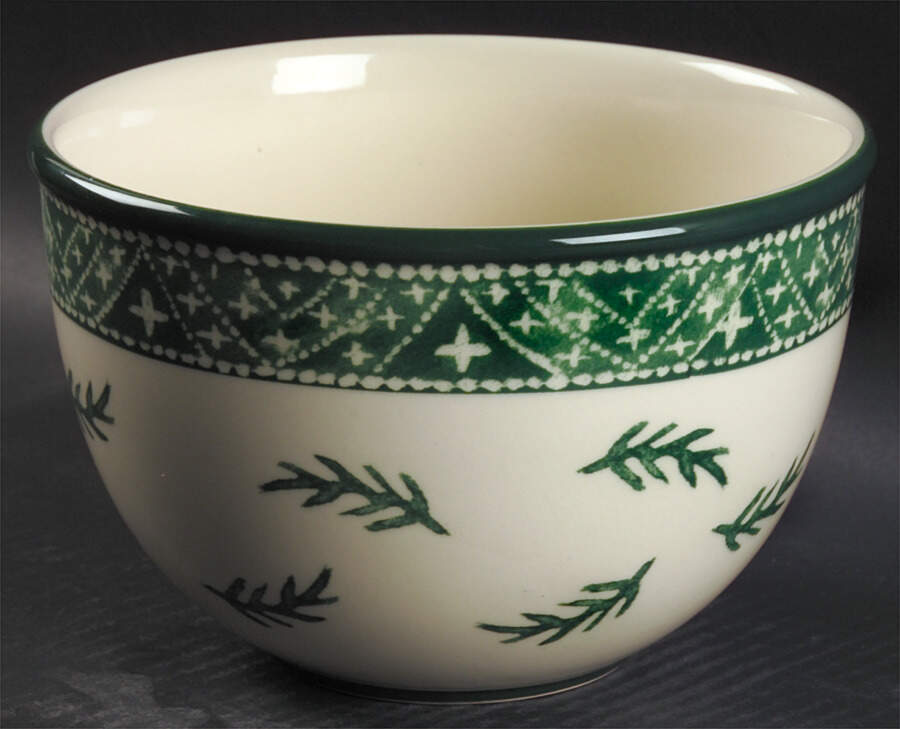 Nordic Knits Green 7" Round Vegetable Bowl by Dansk-1