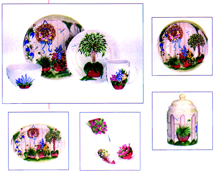 Garden Gate Dinner Plate by Donna Dewberry-1