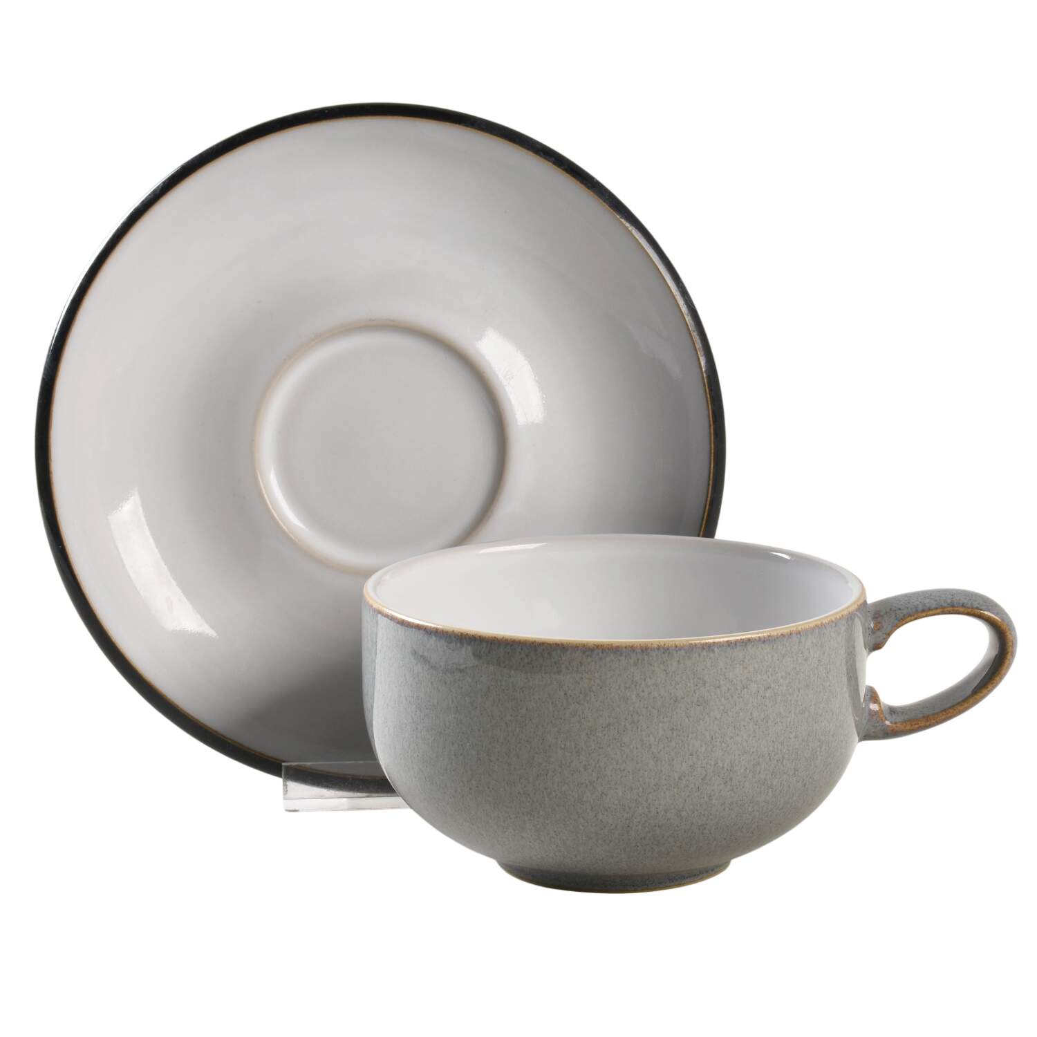 Jet Flat Cup & Saucer Set (CULM1 & SAUM2) by Denby-Langley-1