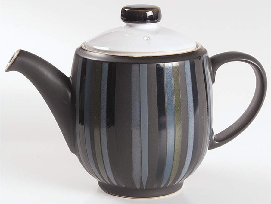 Jet Stripes Teapot & Lid by Denby-Langley-1