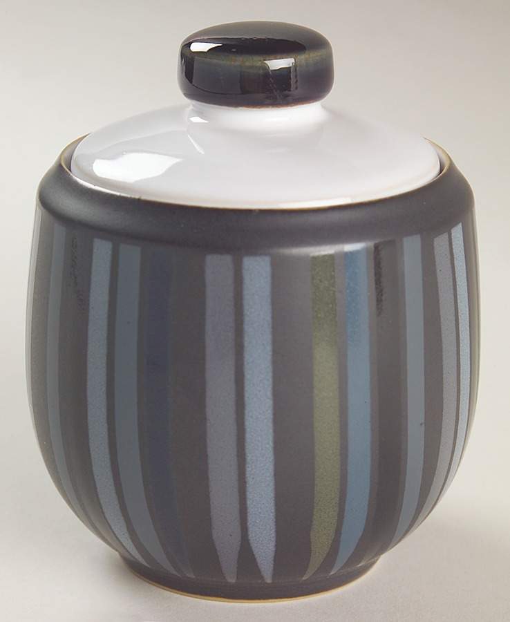 Jet Stripes Sugar Bowl & Lid by Denby-Langley-1