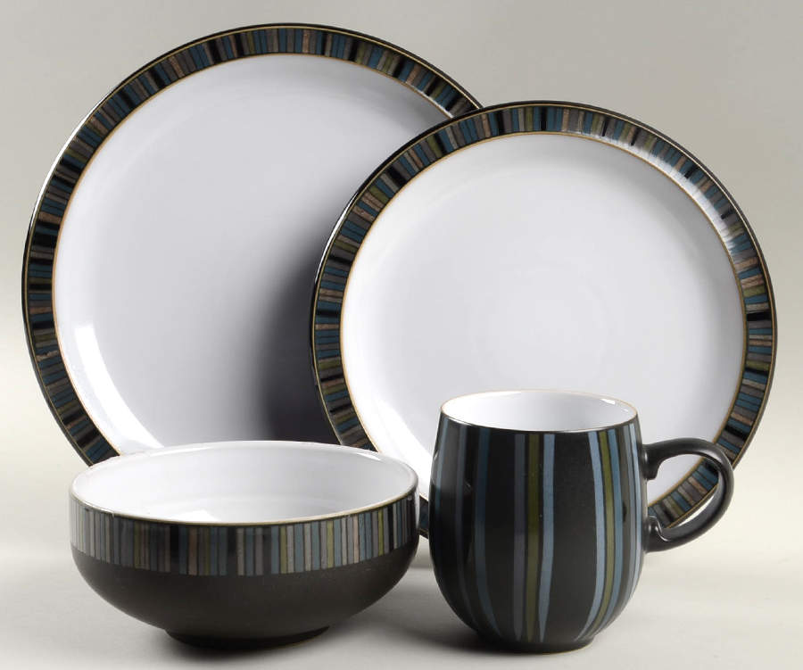 Jet Stripes 4 Piece Place Setting by Denby-Langley-1