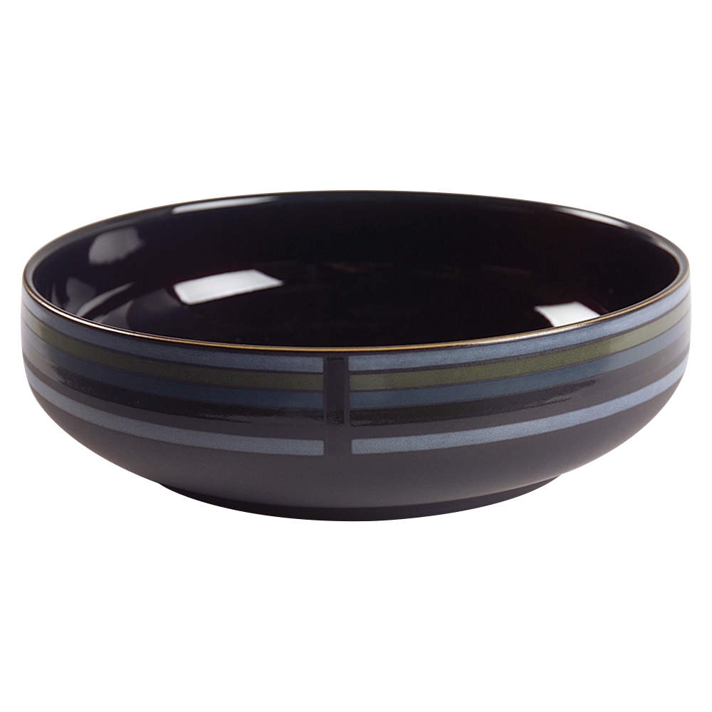 Jet Stripes 9" Salad Serving Bowl by Denby-Langley-1