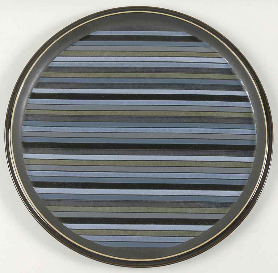 Jet Stripes 13" Chop Plate (Round Platter) by Denby-Langley-1