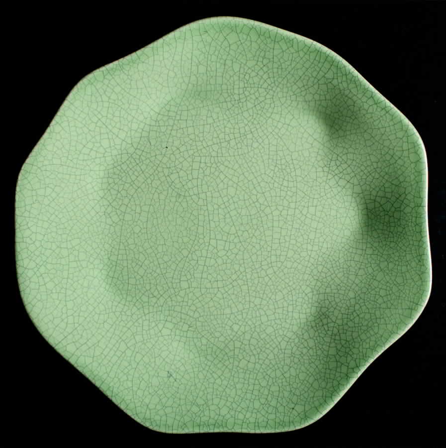 Cracklewave Celadon Dinner Plate by Dan Levy-1