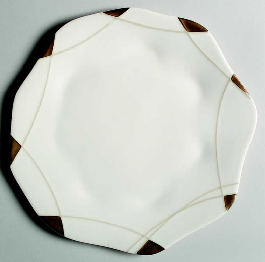 Harlequin Gold Dinner Plate by Dan Levy-1