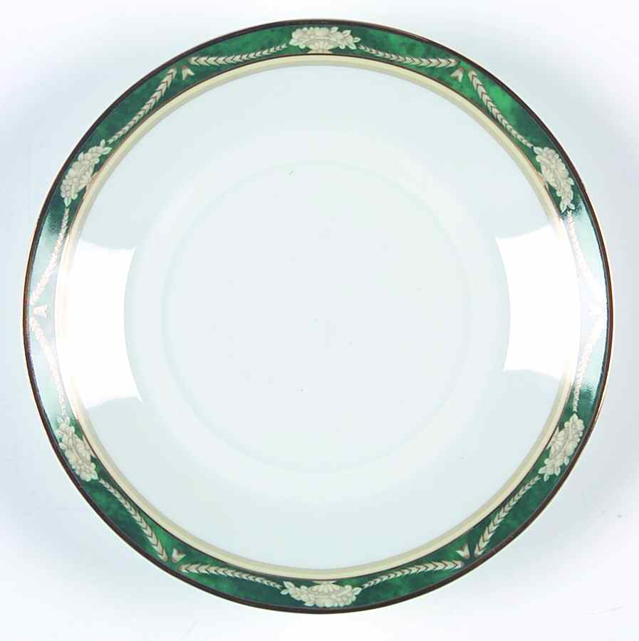 Amboise Green Saucer for Breakfast Cup by Philippe Deshoulieres-1