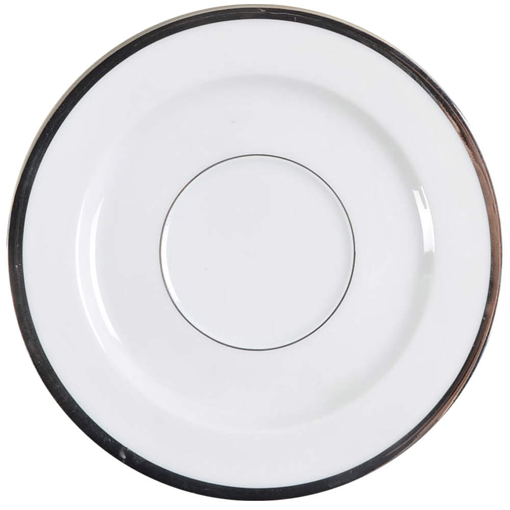 Senat Platinum Saucer for Demitasse Cup by Philippe Deshoulieres-1