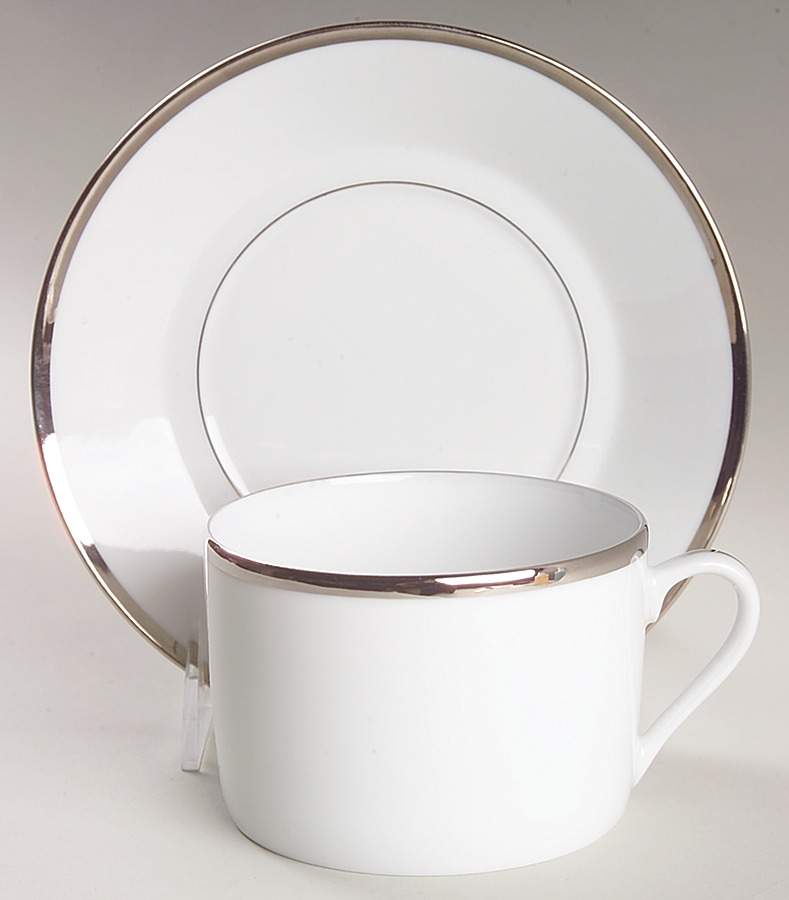 Senat Platinum Breakfast Cup & Saucer Set by Philippe Deshoulieres-1