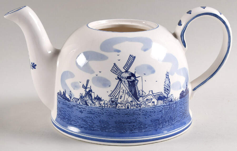 Delft Blue Teapot No Lid by Dutch American Import Company-1