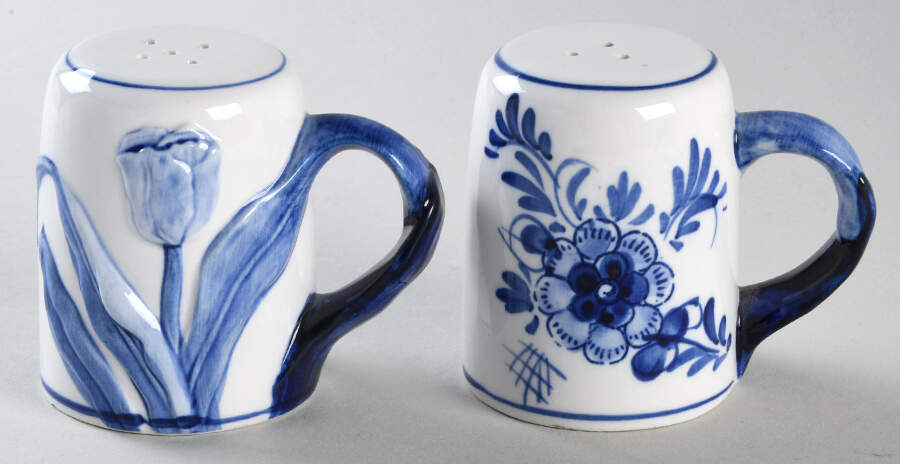 Delft Blue Handled Salt & Pepper Set by Dutch American Import Company-1