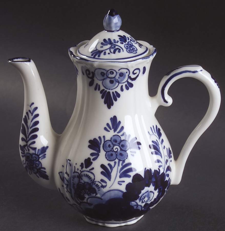 Delft Blue Mini Coffee Pot & Lid by Dutch American Import Company-1