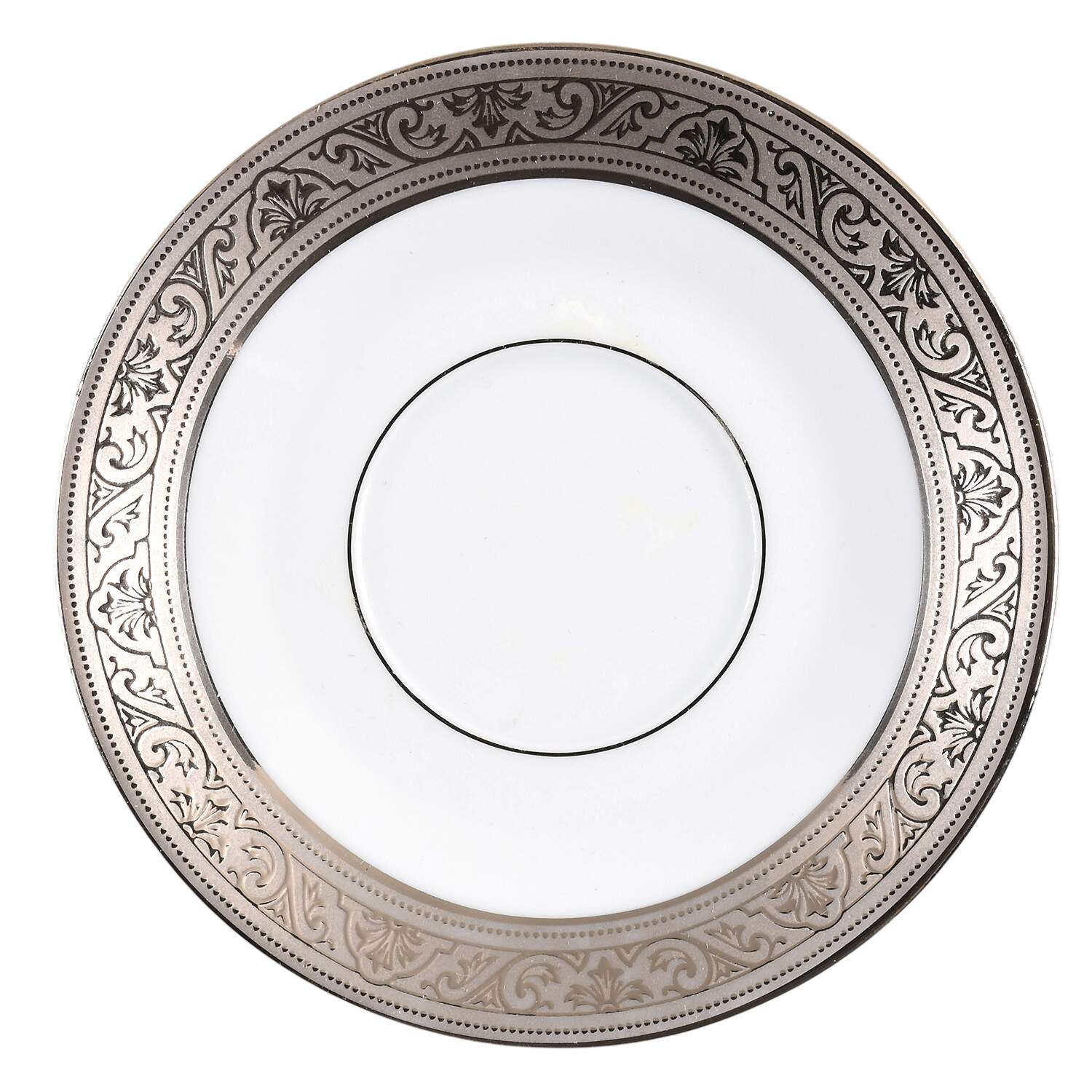 Trianon Platinum Saucer for Demitasse Cup by Philippe Deshoulieres-1