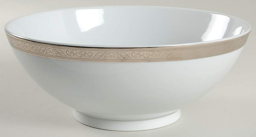 Trianon Platinum 11" Large Salad Serving Bowl by Philippe Deshoulieres-1