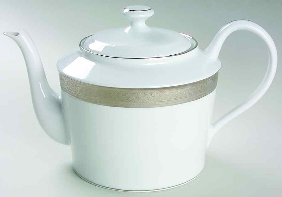 Trianon Platinum Teapot & Lid by Philippe Deshoulieres-1