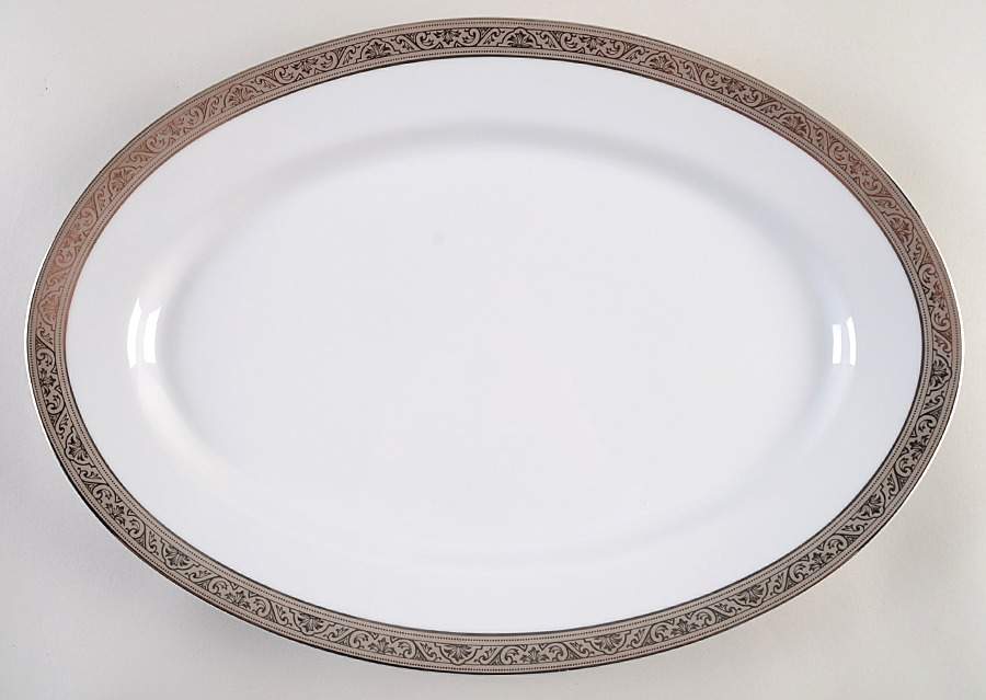Trianon Platinum 16" Oval Serving Platter by Philippe Deshoulieres-1