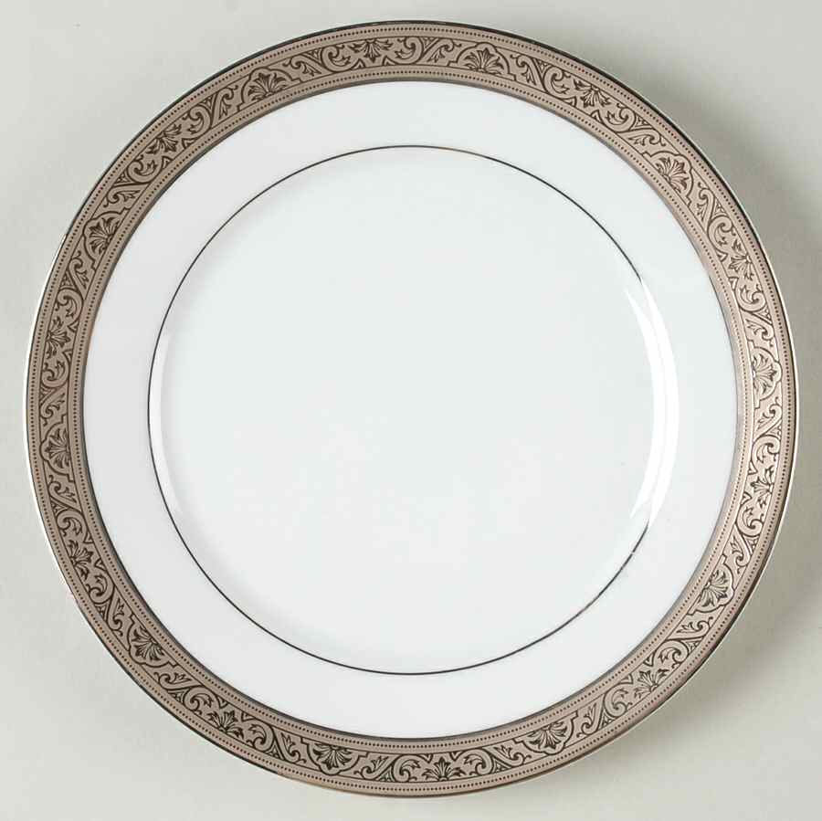 Trianon Platinum Salad Plate by Philippe Deshoulieres-1