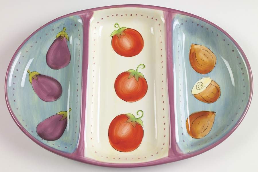 Ratatouille 3-Part Oval Divided Server by Dansk-1