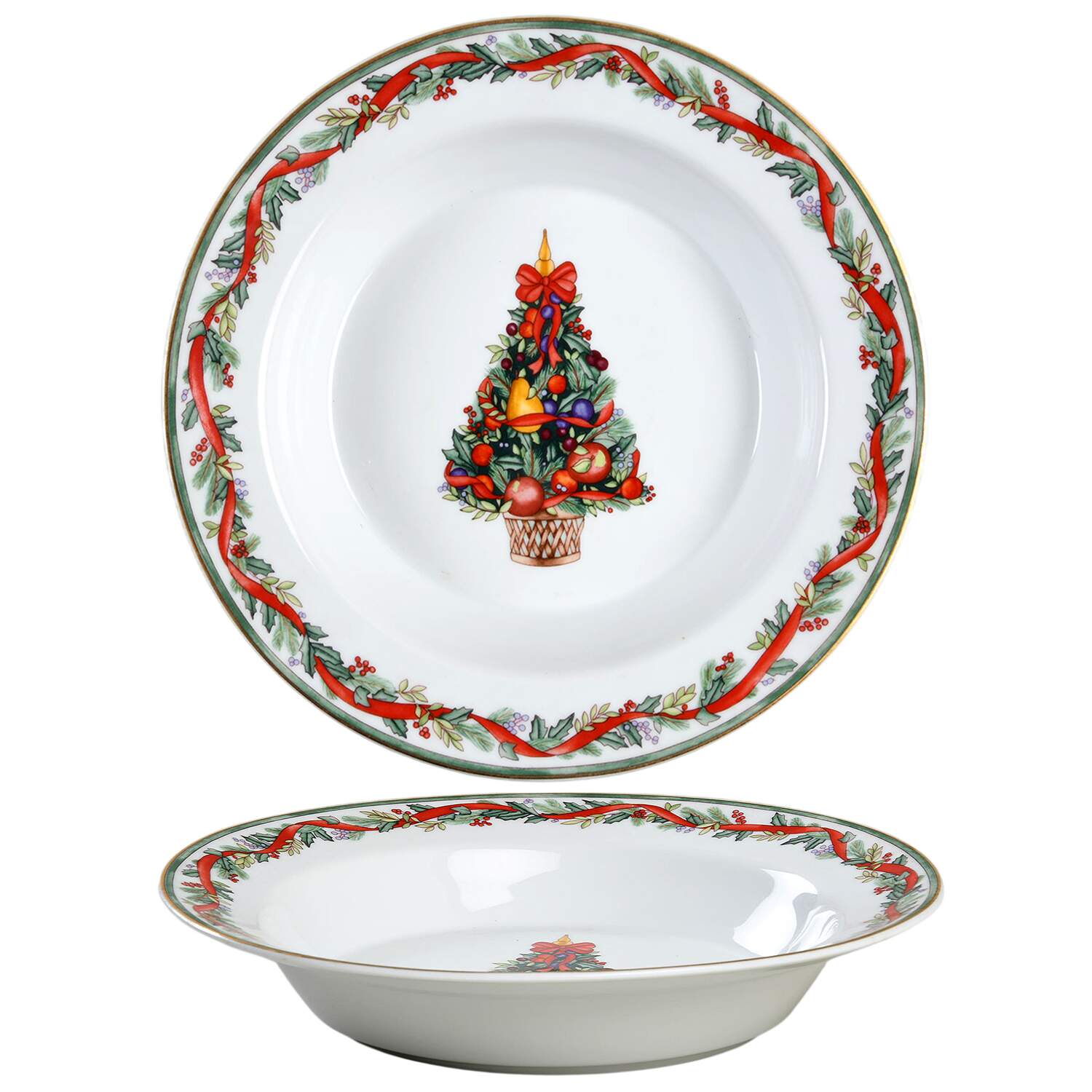 Nordic Holiday (Fruit Tree) Rim Soup Bowl by Dansk-1