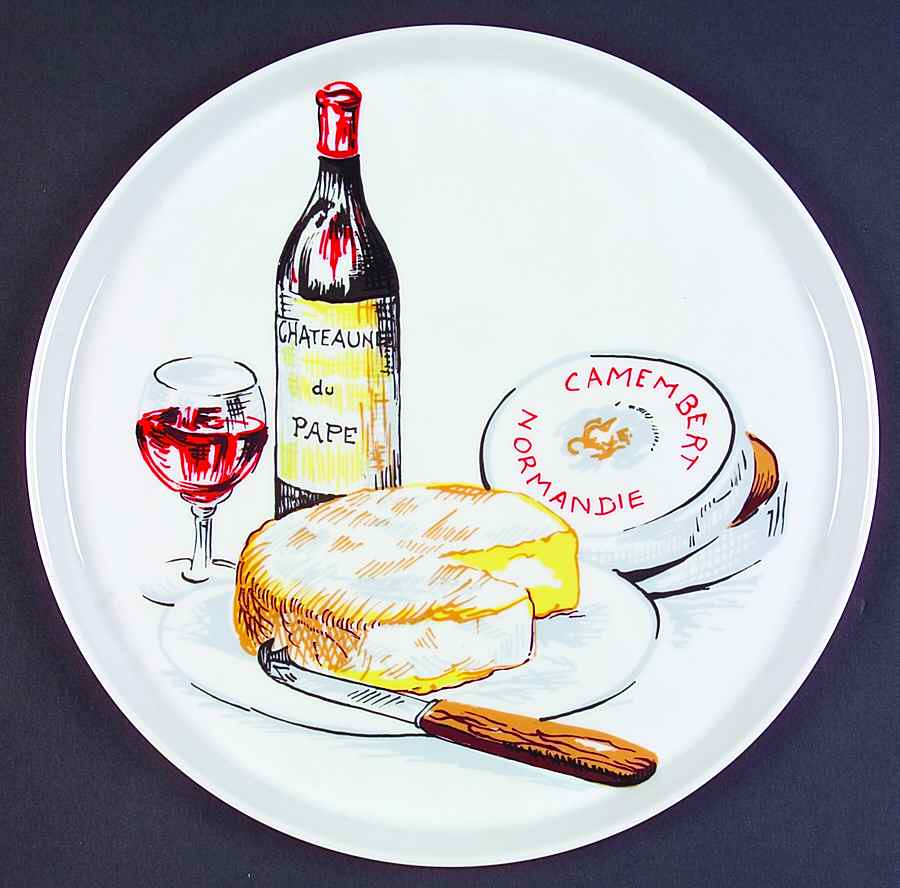 Wine And Cheese Cake Plate by Philippe Deshoulieres-1