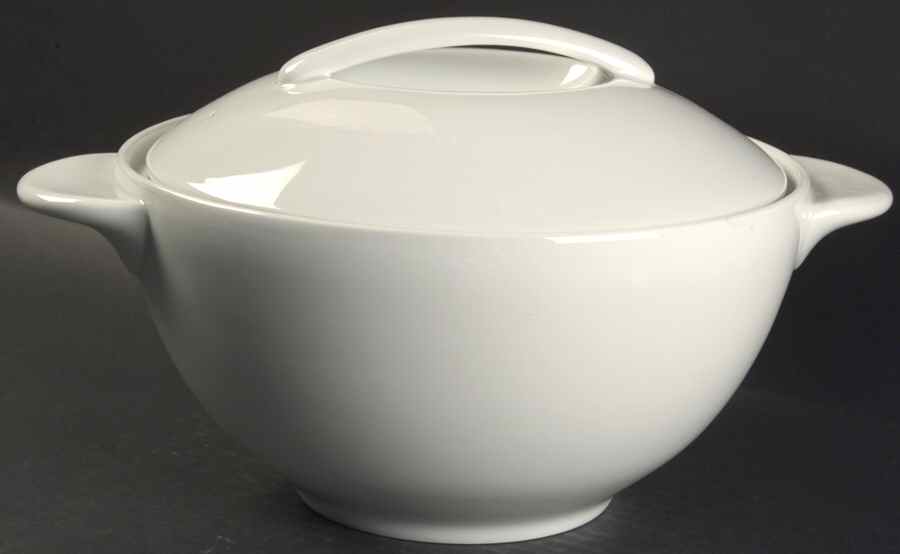 White Round Covered Vegetable by Denby-Langley-1