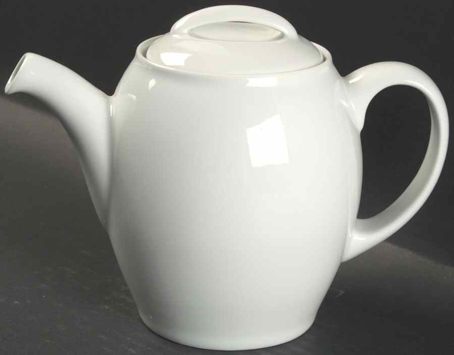 White Teapot & Lid by Denby-Langley-1