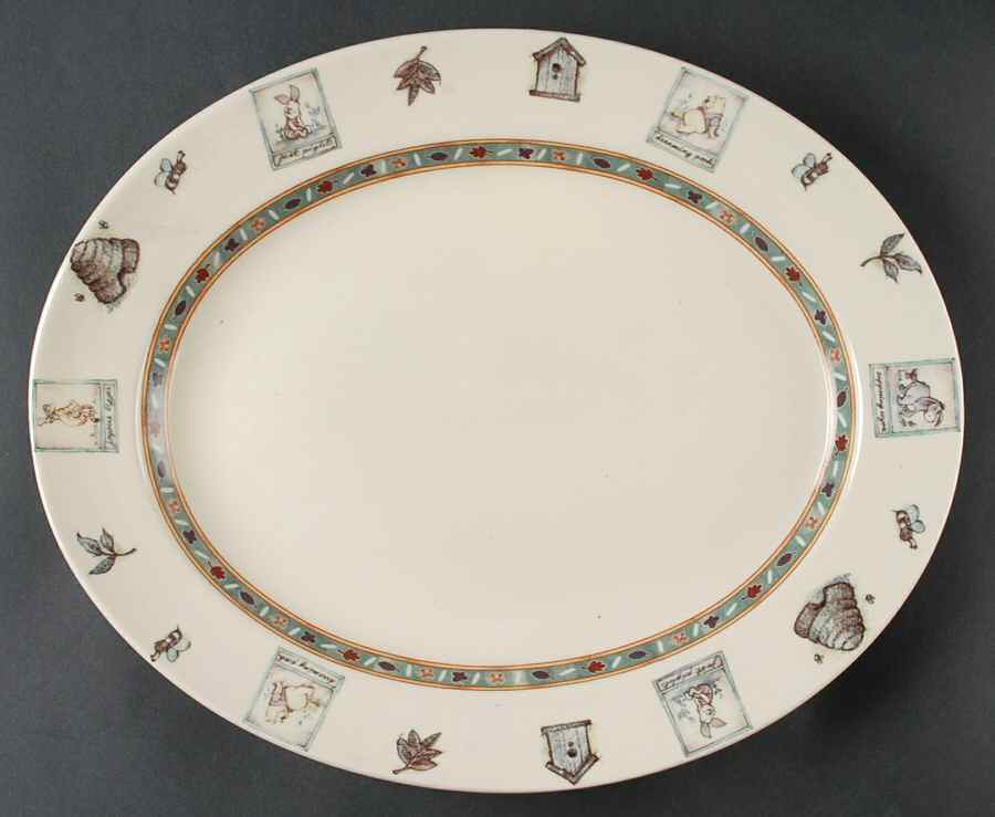 100 Acre Woods 14" Oval Serving Platter by Disney-1