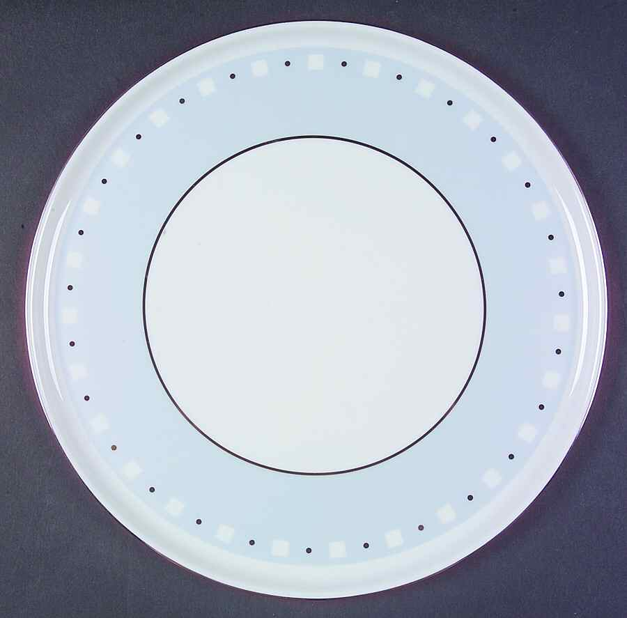 Baltik White & Blue Cake Plate by Philippe Deshoulieres-1