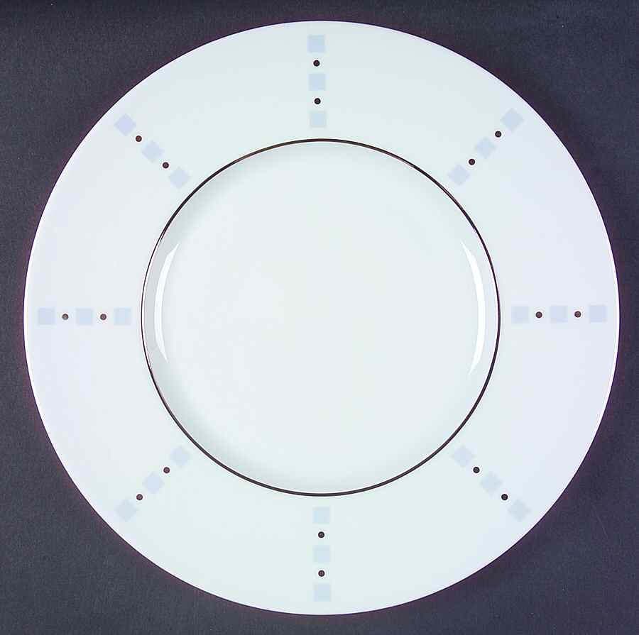 Baltik White & Blue Dinner Plate by Philippe Deshoulieres-1