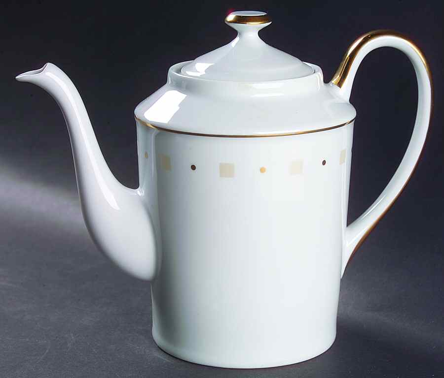 Baltik White & Sand (Ivory) Coffee Pot & Lid by Philippe Deshoulieres-1