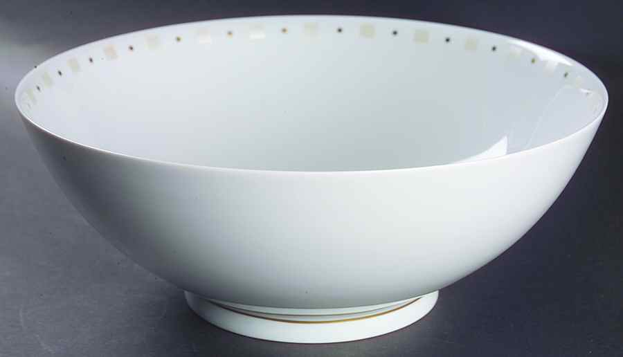 Baltik White & Sand (Ivory) 11" Large Salad Serving Bowl by Philippe Deshoulieres-1