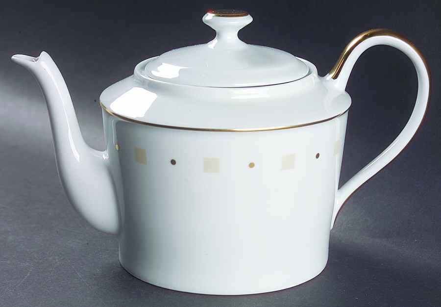 Baltik White & Sand (Ivory) Teapot & Lid by Philippe Deshoulieres-1