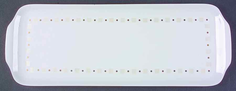 Baltik White & Sand (Ivory) Large Sandwich Tray by Philippe Deshoulieres-1