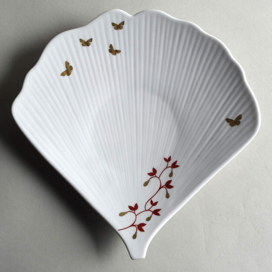 Ginkgo Leaf Shape Salad Plate by Philippe Deshoulieres-1