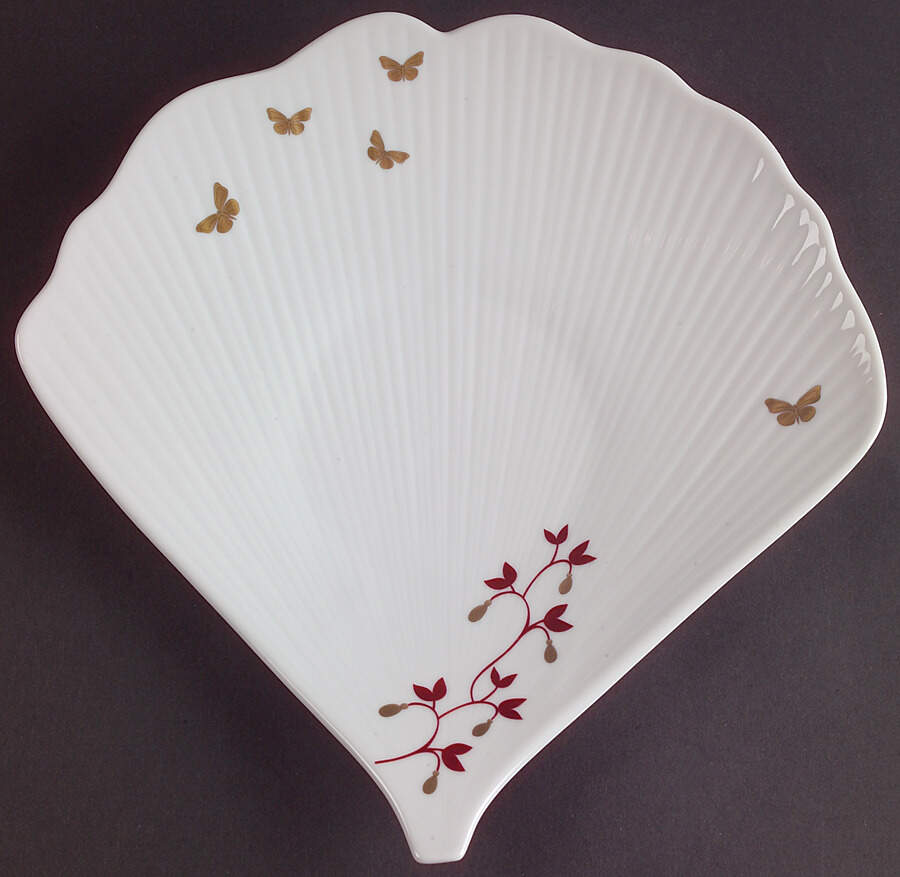 Ginkgo Leaf Shape Salad Plate by Philippe Deshoulieres-1