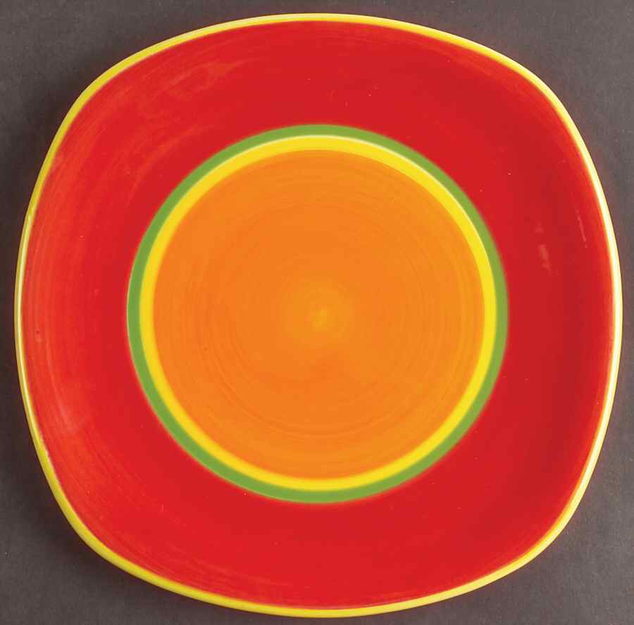 Caribe Aruba Orange Square Salad Plate by Dansk-1