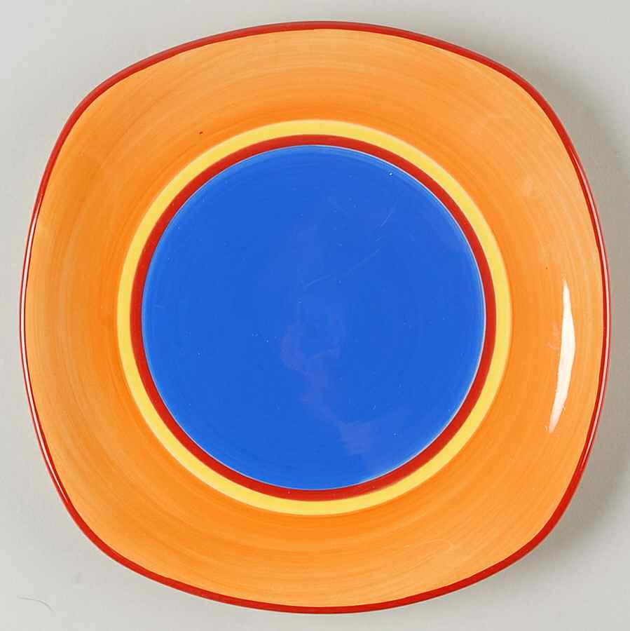 Caribe Bahama Blue Square Salad Plate by Dansk-1