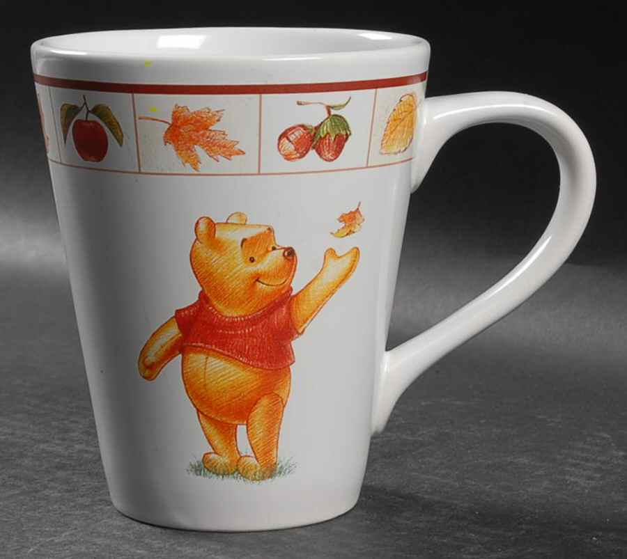 Winnie The Pooh (Red Grid Border) Mug by Disney-1