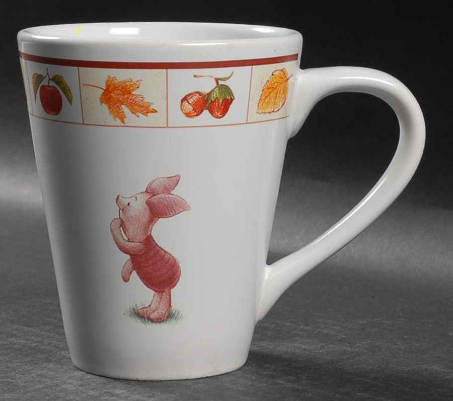 Winnie The Pooh (Red Grid Border) Mug by Disney-1