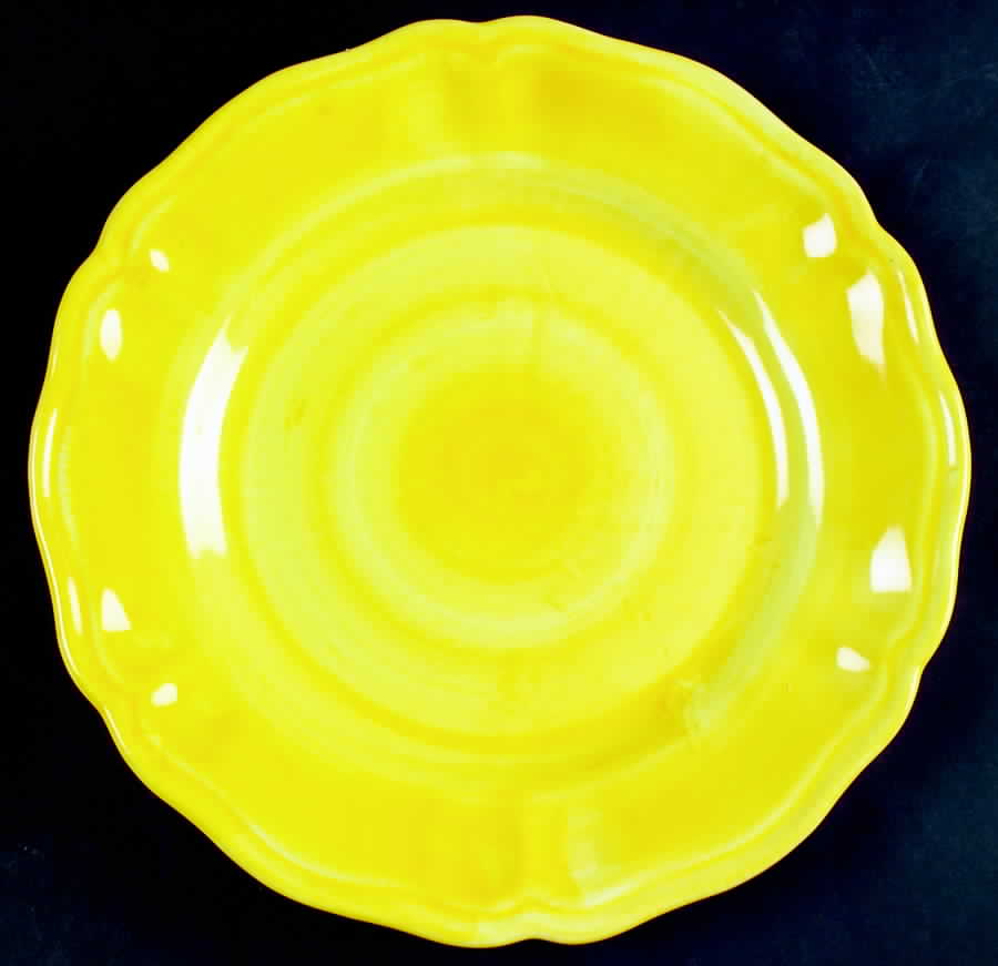 Kaleidoscope Yellow Dinner Plate by Deruta (Italy)-1