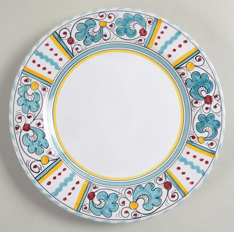 Green Rooster (Orvieto) Salad Plate by Deruta (Italy)-1