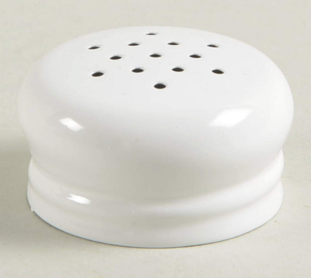 Green Rooster (Orvieto) Metal Lid for Salt Shaker by Deruta (Italy)-1