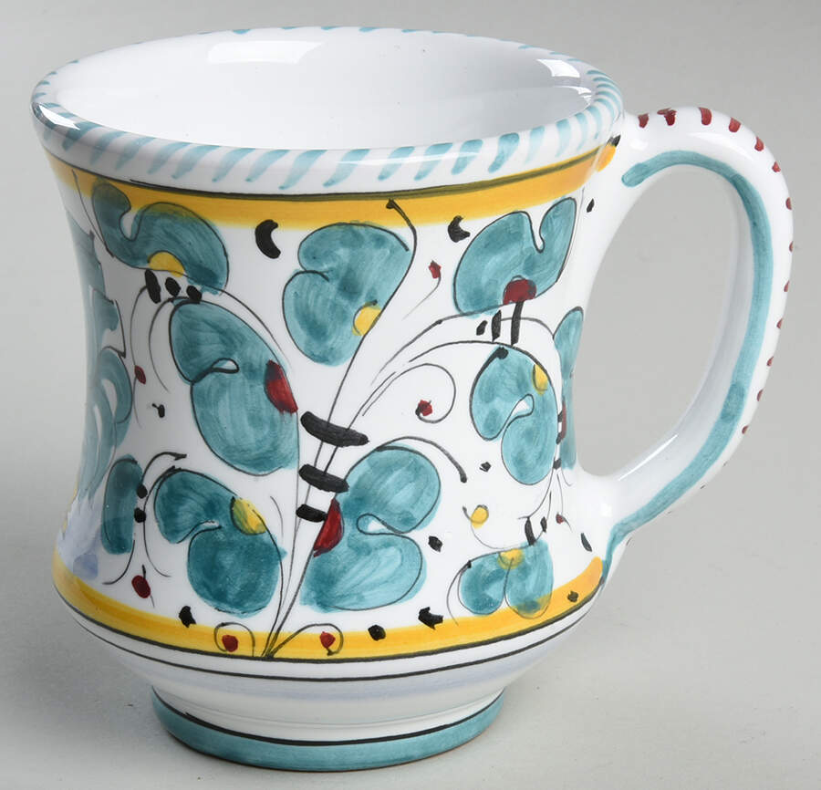 Green Rooster (Orvieto) Mug by Deruta (Italy)-1